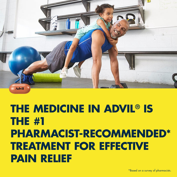 Advil Pain and Headache Reliever Ibuprofen, 200 Mg Coated Caplets, 100 Count