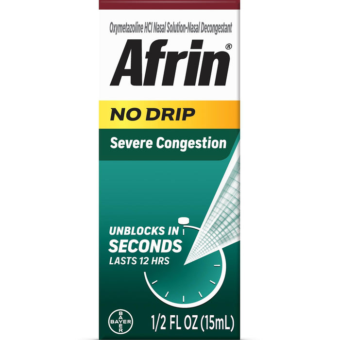 Afrin No Drip Severe Congestion Pump Mist Nasal Spray, 1-15 mL Bottle