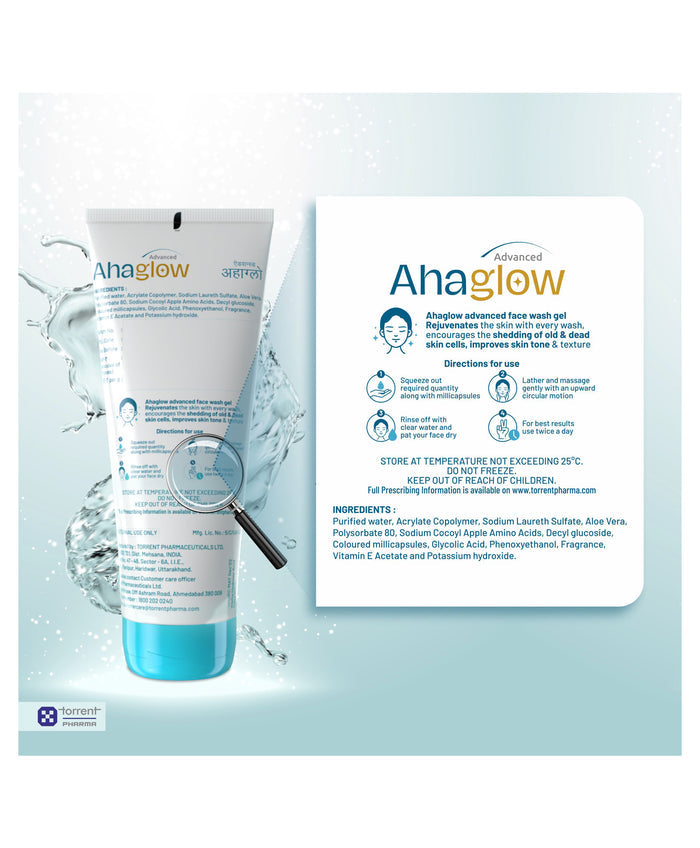 Ahaglow Advanced Skin Rejuvenating Face Wash Gel,100gm