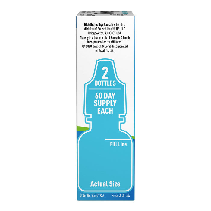 Alaway® Antihistamine Eye Drops, from Bausch + Lomb 0.34 FL OZ, Twin Pack