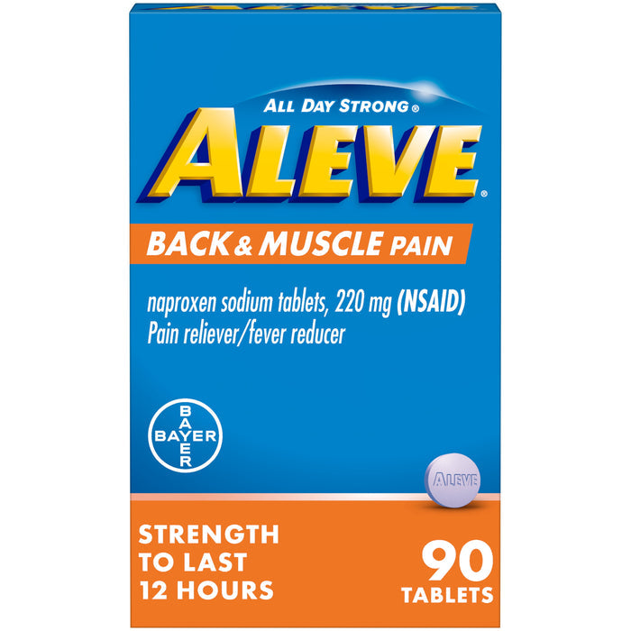 Aleve Back & Muscle Pain Reliever Naproxen Sodium Tablets, 90 Count