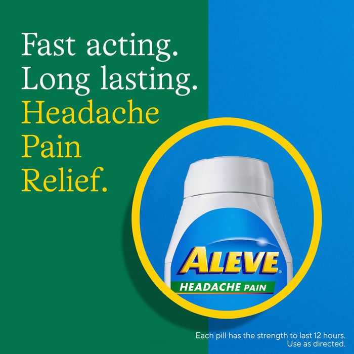 Aleve Headache Pain Reliever Naproxen Sodium Tablets, 50 Count
