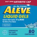 Aleve Liquid Gels Easy Open Arthritis Cap Naproxen Sodium Pain Reliever, 80 Count