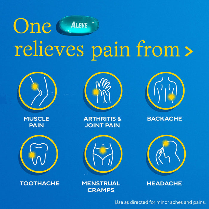 Aleve Liquid Gels Naproxen Sodium Pain Reliever, 50 Count