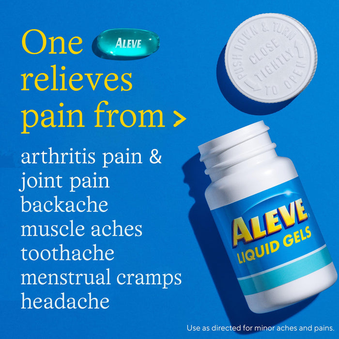 Aleve Liquid Gels Naproxen Sodium Pain Reliever, 50 Count