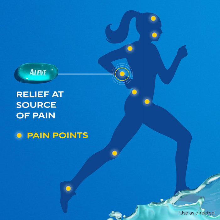 Aleve Liquid Gels Naproxen Sodium Pain Reliever, 50 Count