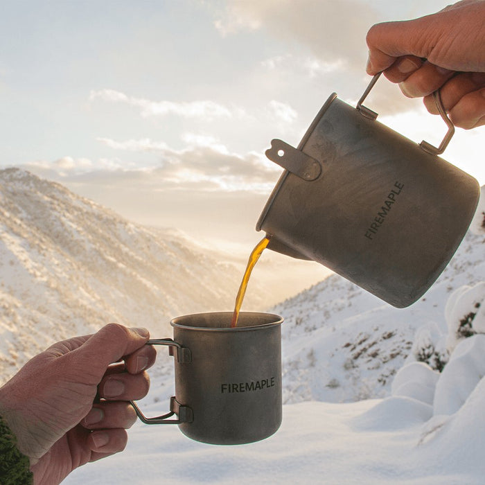 Alti Titanium Coffee Cup / Pot - Fire Maple