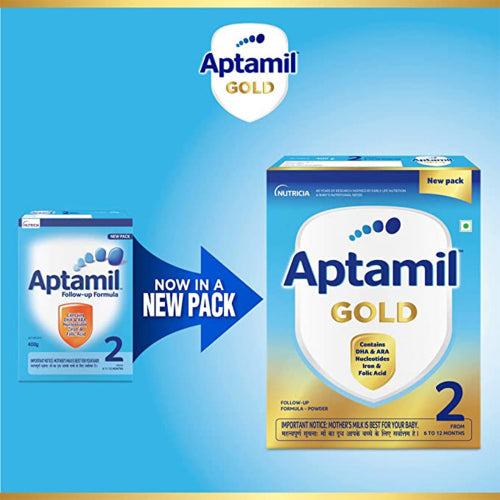 Aptamil Gold Stage 2 Follow Up Formula Refill Pack, 400gm