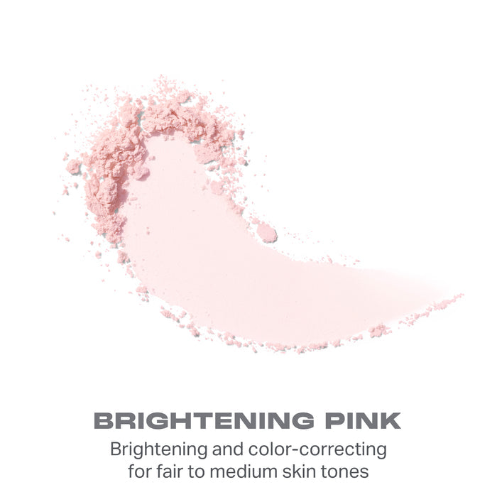 {Brightening Pink} Bake A Set Setting Powder powder smear in Brightening Pink — BRIGHTENING PINK, Brightening and color-correcting for fair to medium skin tones