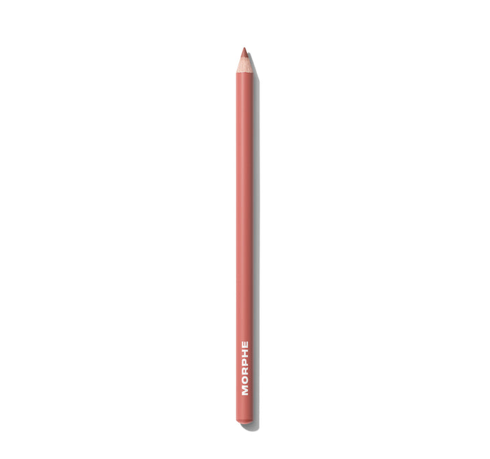 {Junior Suite} Morphe Signature Lip Pencil in a sharpened mauve-nude pencil with MORPHE printed on the barrel.