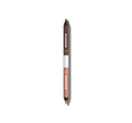 {Rhyme Or Reason (Light Brown/Shimmer Rose Gold)} Morphe Bi Liner Dual Ended Gel Liners pencil with dark brown RHYME end and shimmer rose gold REASON end, separated by silver ferrule, labeled MORPHE on both barrels.