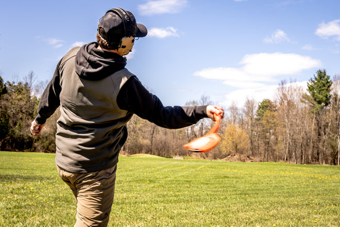Big Orange Clay Target Thrower