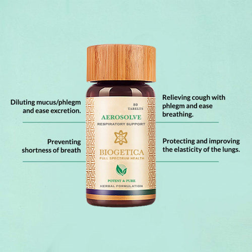 Biogetica Aerosolve - Respiratory Support, 80 Tablets