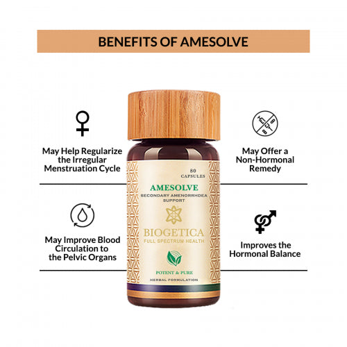 Biogetica Amesolve - Secondary Amenorrhoea Support, 80 Capsules