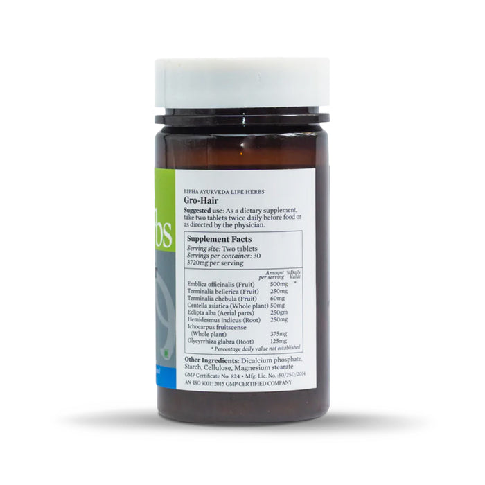 Bipha Ayurveda Gro-Hair, 60 Tablets