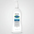 Cetaphil Restoraderm Skin Restoring Body Wash in a white bottle with a pump dispenser, labeled for sensitive skin.