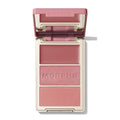 {Honeymoon Suite} Open Morphe Cheek Thrills Multi-Finish Face Trio with mauve lid, rose cream, pink shimmer with MORPHE engraved, pink matte.