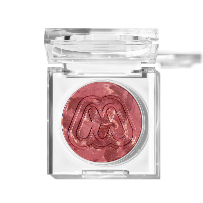 {Breeze} Morphe Cloudlight Soft Glow Diffused Blush open compact duo featuring a warm marbled bronze-gold shade and a coral marbled shade