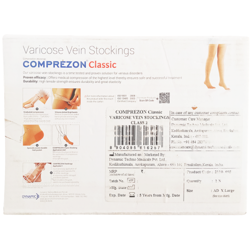 Dyna Comprezon Classic Varicose Vein Stockings - Class 2AD (Below Knee) 19-23 Cms (S)