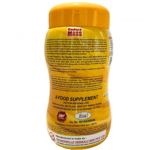 Endura Mass Banana Flavour, 500gm