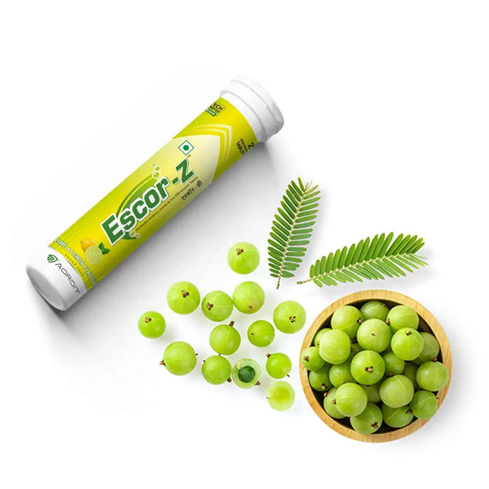 Escor-Z Effervescent Tablets Lime and Lemon Flavour Pack of 2