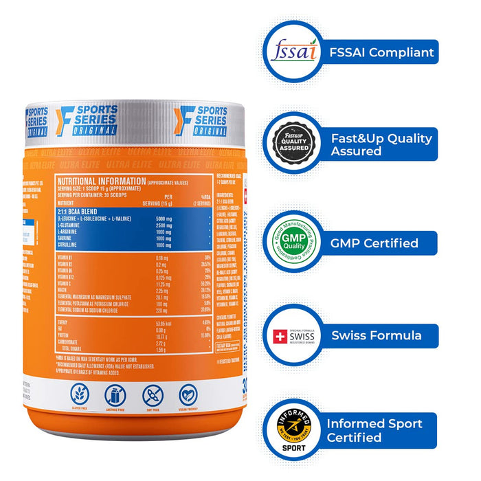 Fast&Up BCAA - Green Apple, 450gm