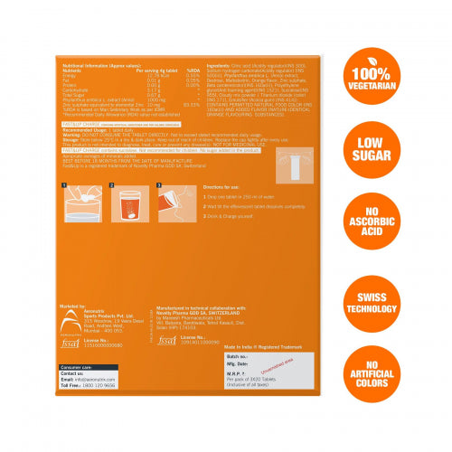 Fast&Up Charge Effervescent (Orange), 60 Tablets