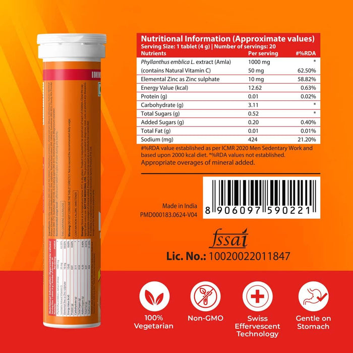 Fast&Up Charge Effervescent (Orange), 60 Tablets