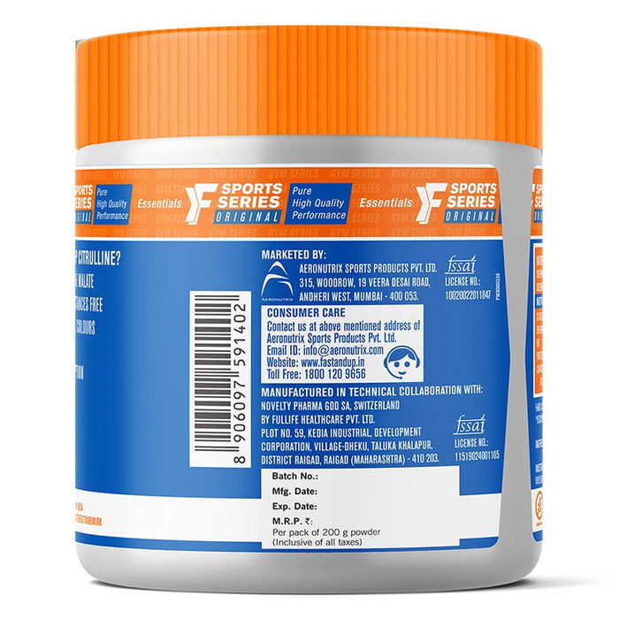 Fast&Up Citrulline Malate Essentials unflavoured, 100 Servings