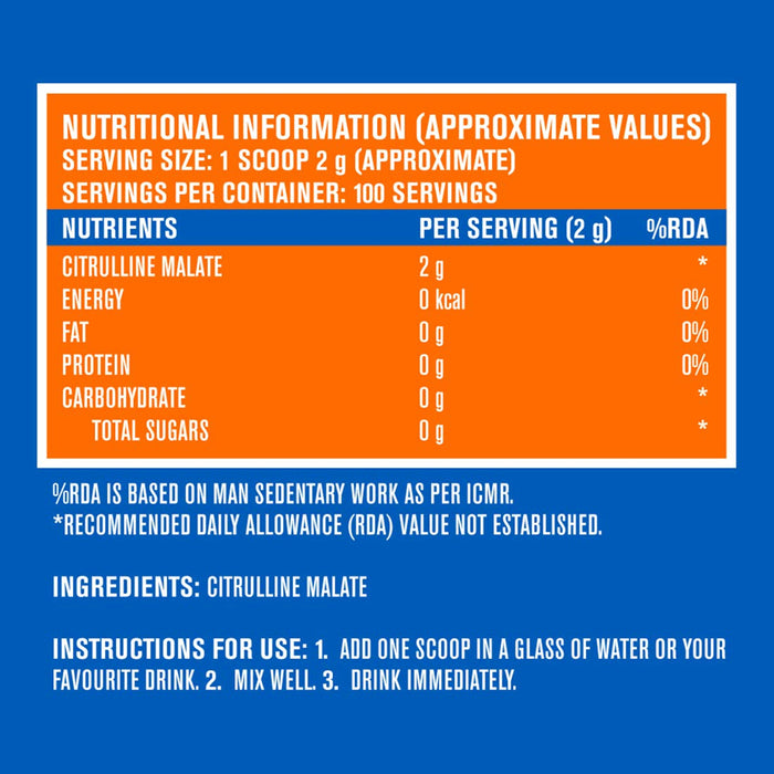 Fast&Up Citrulline Malate Essentials unflavoured, 100 Servings