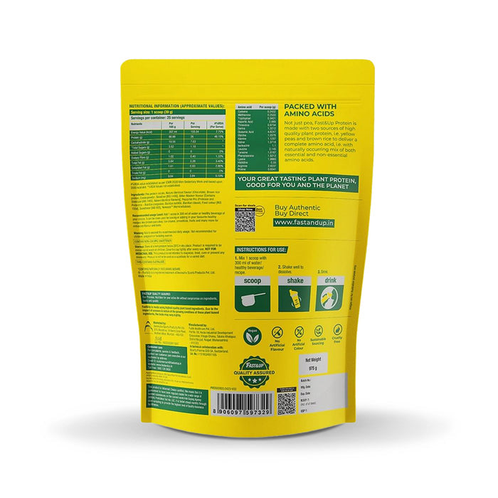 Fast&Up Organic Plant Protein Caramel Coffee, 30 Servings