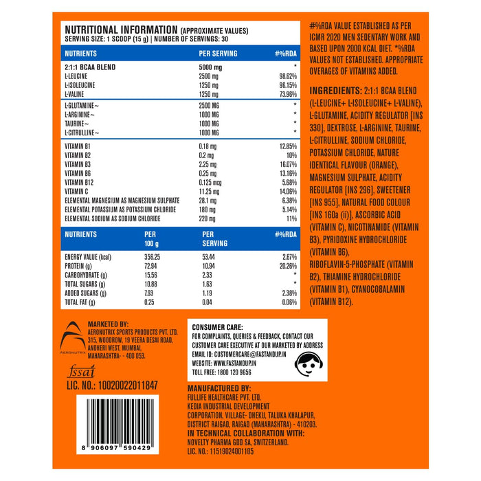 Fast&Up Pre-Workout (Watermelon), 300gm