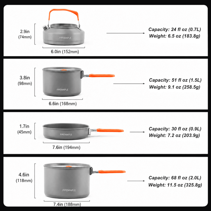Feast 4 Aluminum Cookware - Fire Maple#color_orange