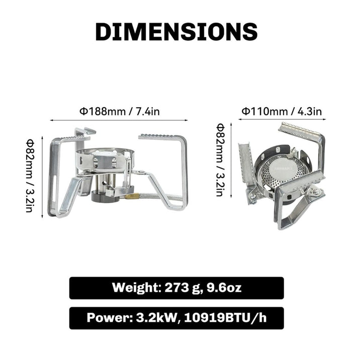 FMS - 125 PRO Stove with Electric Ignition | 9.6oz | 3240W - Fire Maple