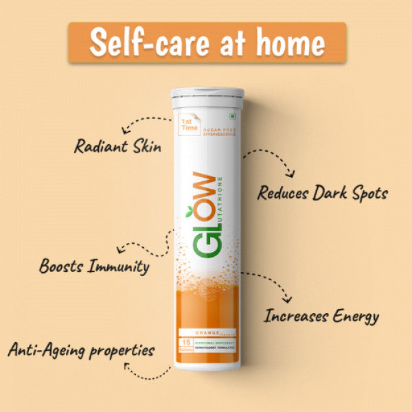 GlowGlutathione Effervescent - Orange, 30 Tablets