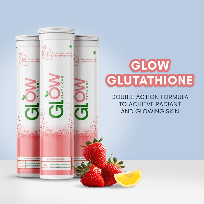 Glowglutathione Effervescent - Strawberry And lemon, 15 Tablets