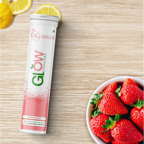 Glowglutathione Strawberry And lemon Effervescent, 120 Tablets