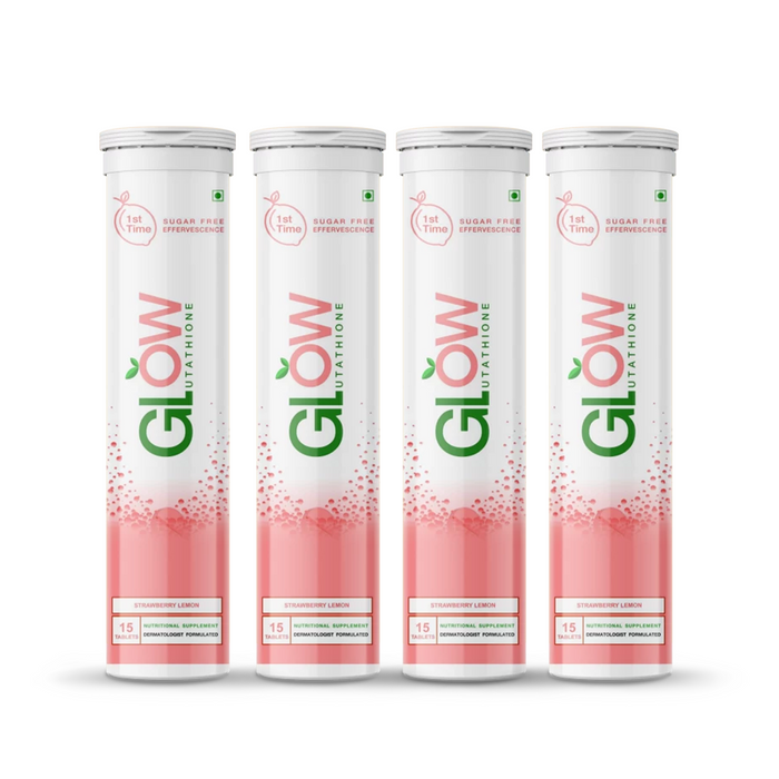 Glowglutathione Strawberry And lemon Effervescent, 60 Tablets