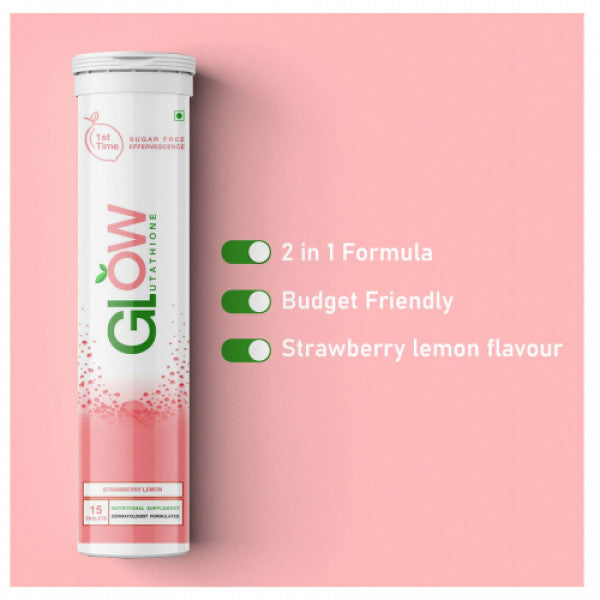 Glowglutathione Strawberry And lemon Effervescent, 60 Tablets