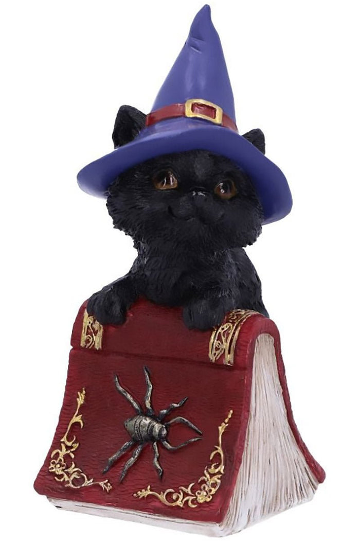 Hocus Witches Familiar Black Cat and Spellbook Figurine - toys - VampireFreaks - Nemesis Now