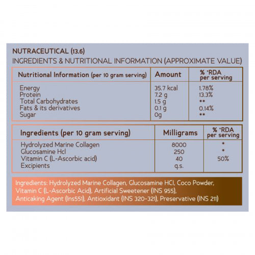 INJA Fit Collagen Chocolate Flavour, 250gm