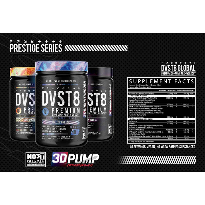 Inspired Nutraceuticals DVST8 Global Pre-Workout 40 Servings
