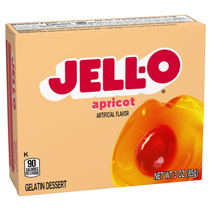 Jell-O Apricot Artificially Flavored Gelatin Dessert Mix, 3 oz Box