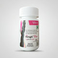 A bottle of 'Keraglo Eva' hair care tablets by Ipca, with a label showing the brand name and a silhouette of a woman's head, indicating the product's use for hair care.