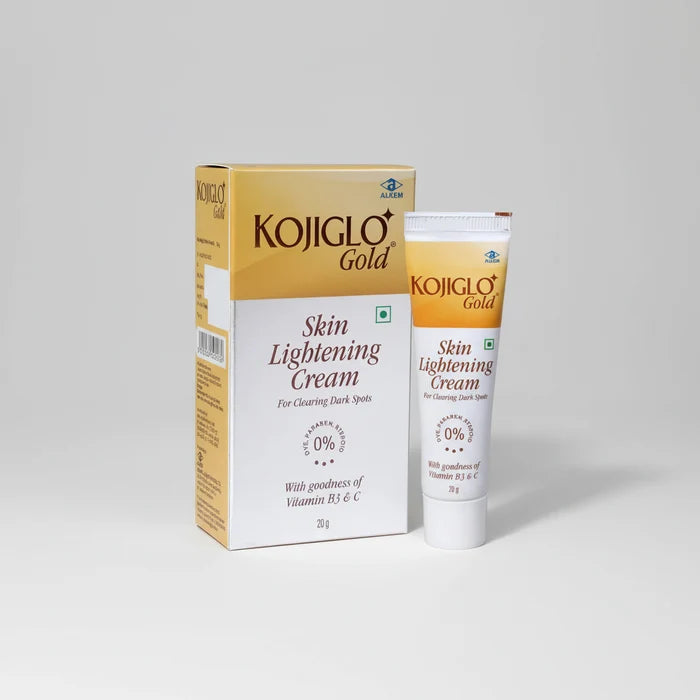 Kojiglo Gold Skin Lightening Cream packaging on a white background