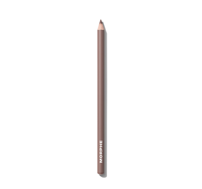 {Rock Steady} Morphe Signature Lip Pencil in a sharpened mauve-brown shade with MORPHE printed on the barrel.