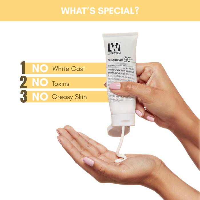 Lukewarm SPF 50+ Ultra-Light Sunscreen | Hydrating Nano Shield, 100ml