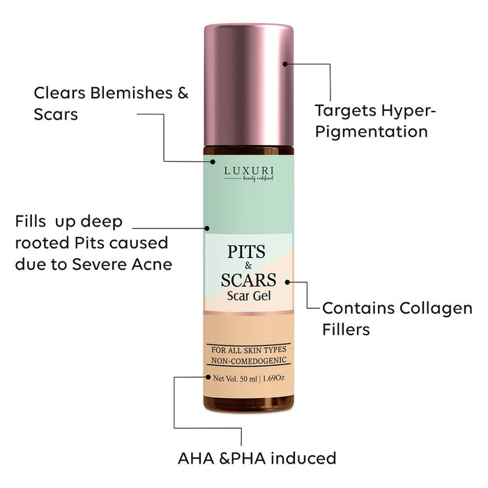 LUXURI Pits & Scars Acne Gel, 50ml