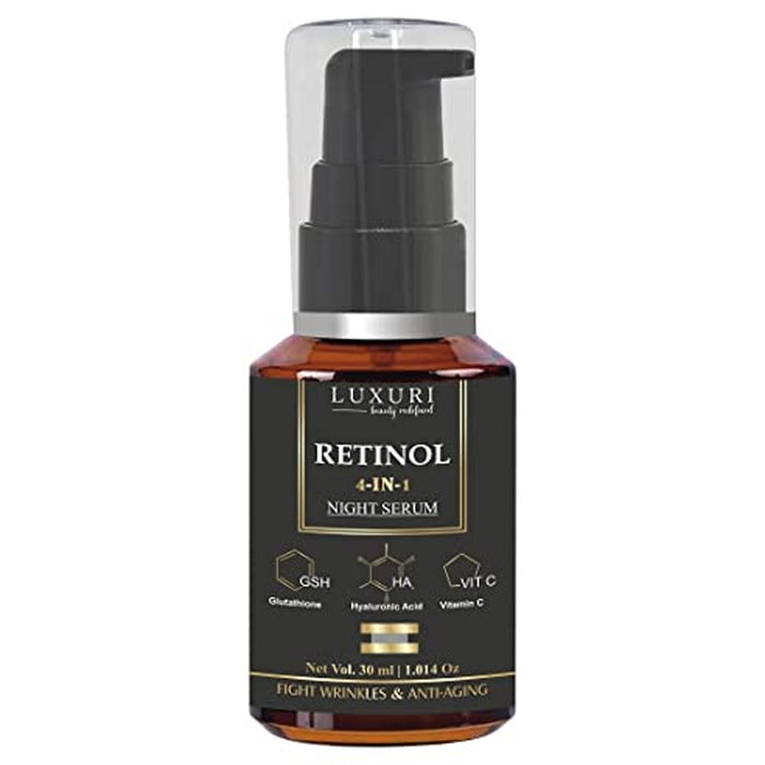 LUXURI Retinol 4 in 1 Night Serum, 30ml