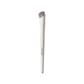 Morphe M132 Angled Concealer Brush with white handle labeled MORPHE and taupe synthetic angled bristles on white background.